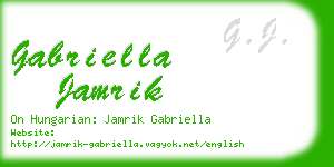 gabriella jamrik business card